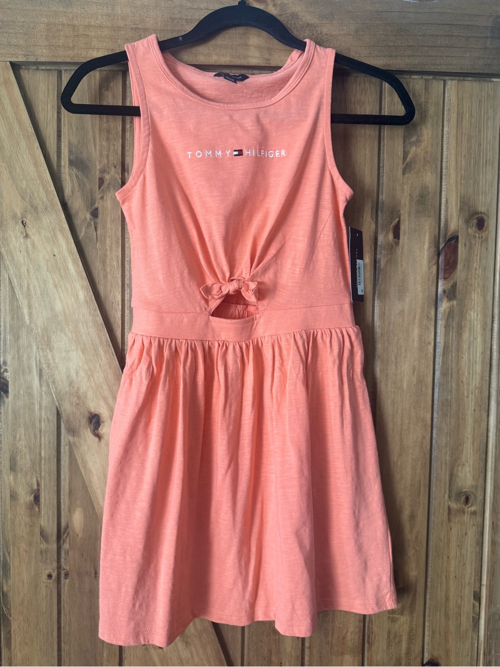 Tommy Hilfiger Coral Knot-Front Casual Girls Dress